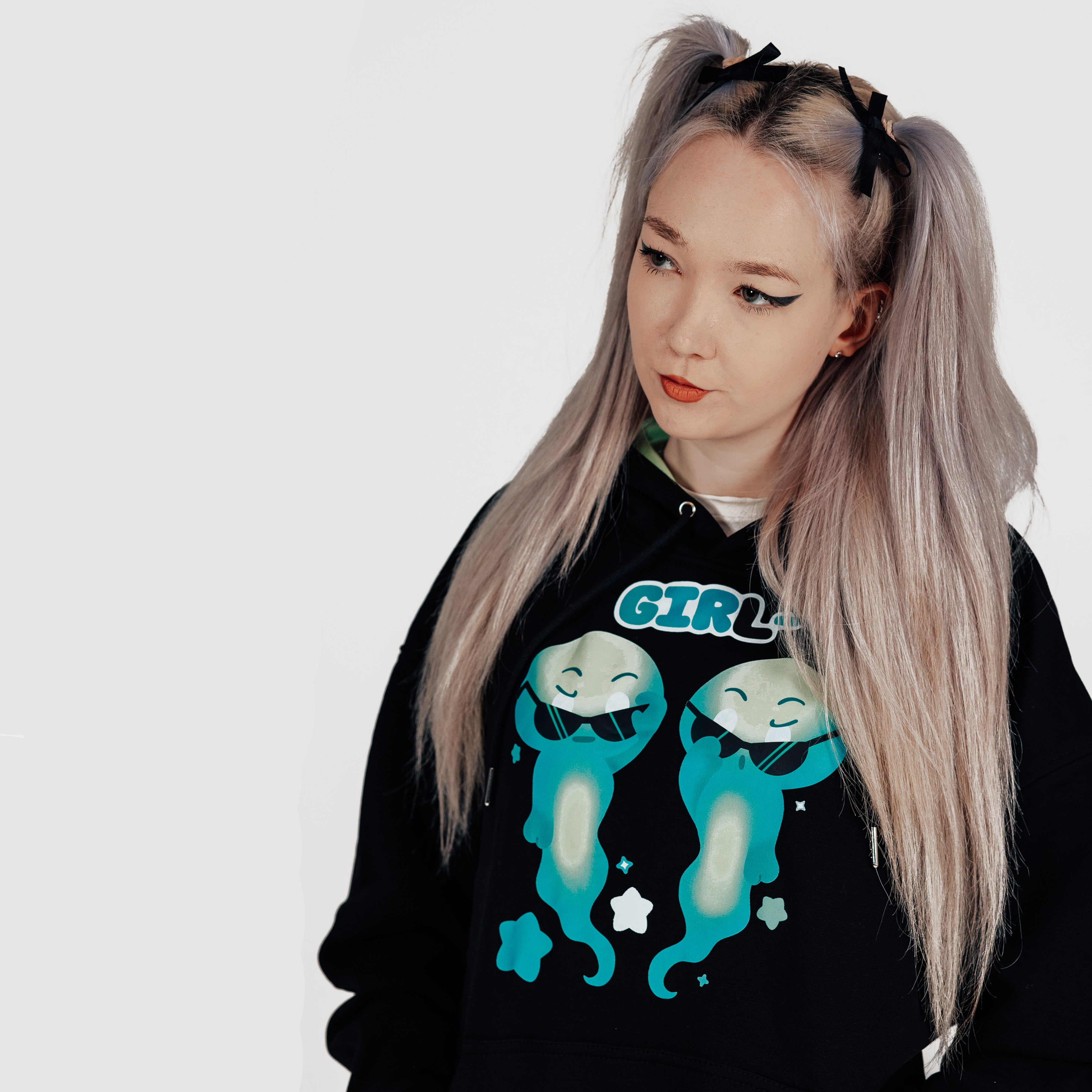 "GIRL-" Oversized Graphic Hoodie