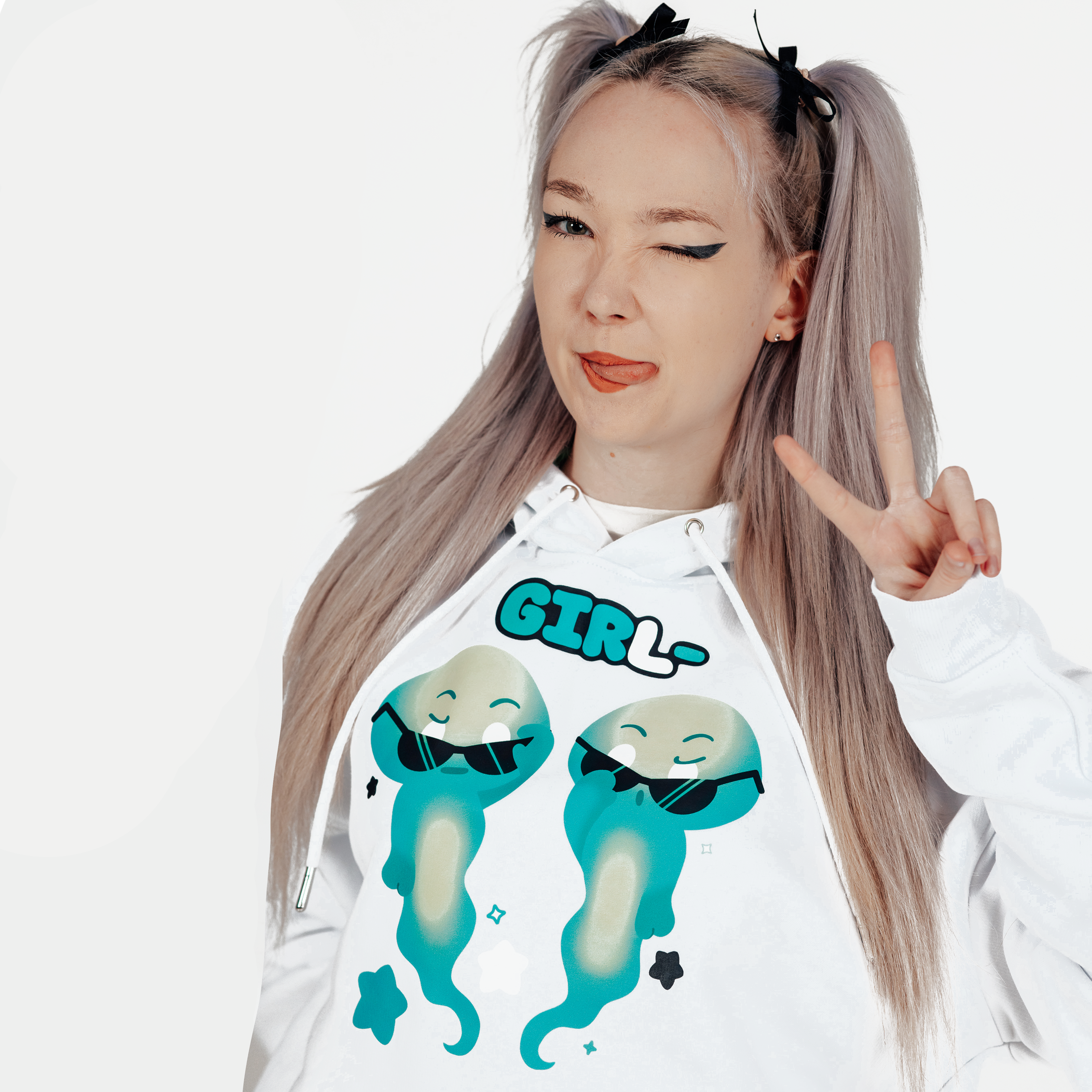 "GIRL-" Oversized Graphic Hoodie