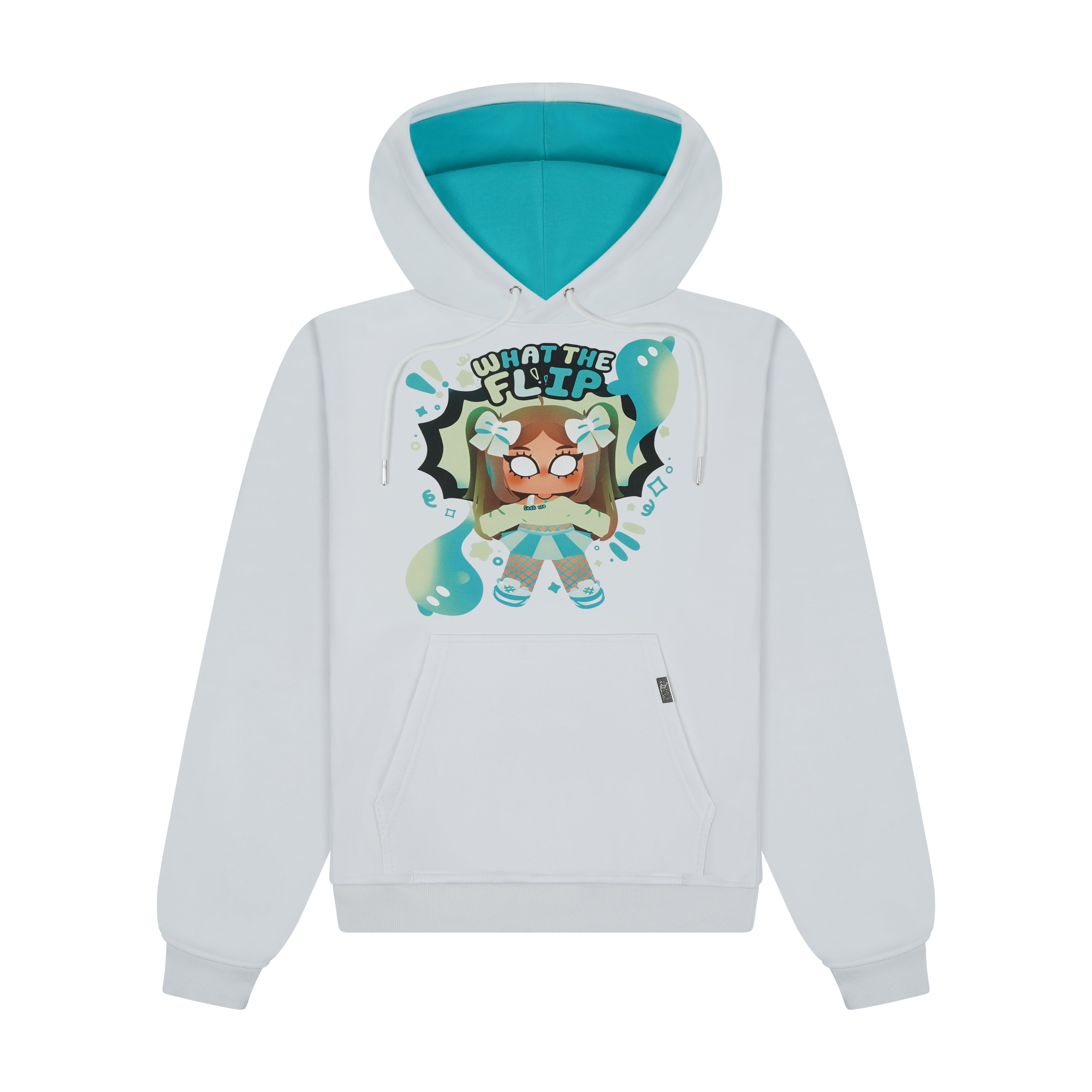 "WHAT THE FLIP" Oversized Graphic Hoodie