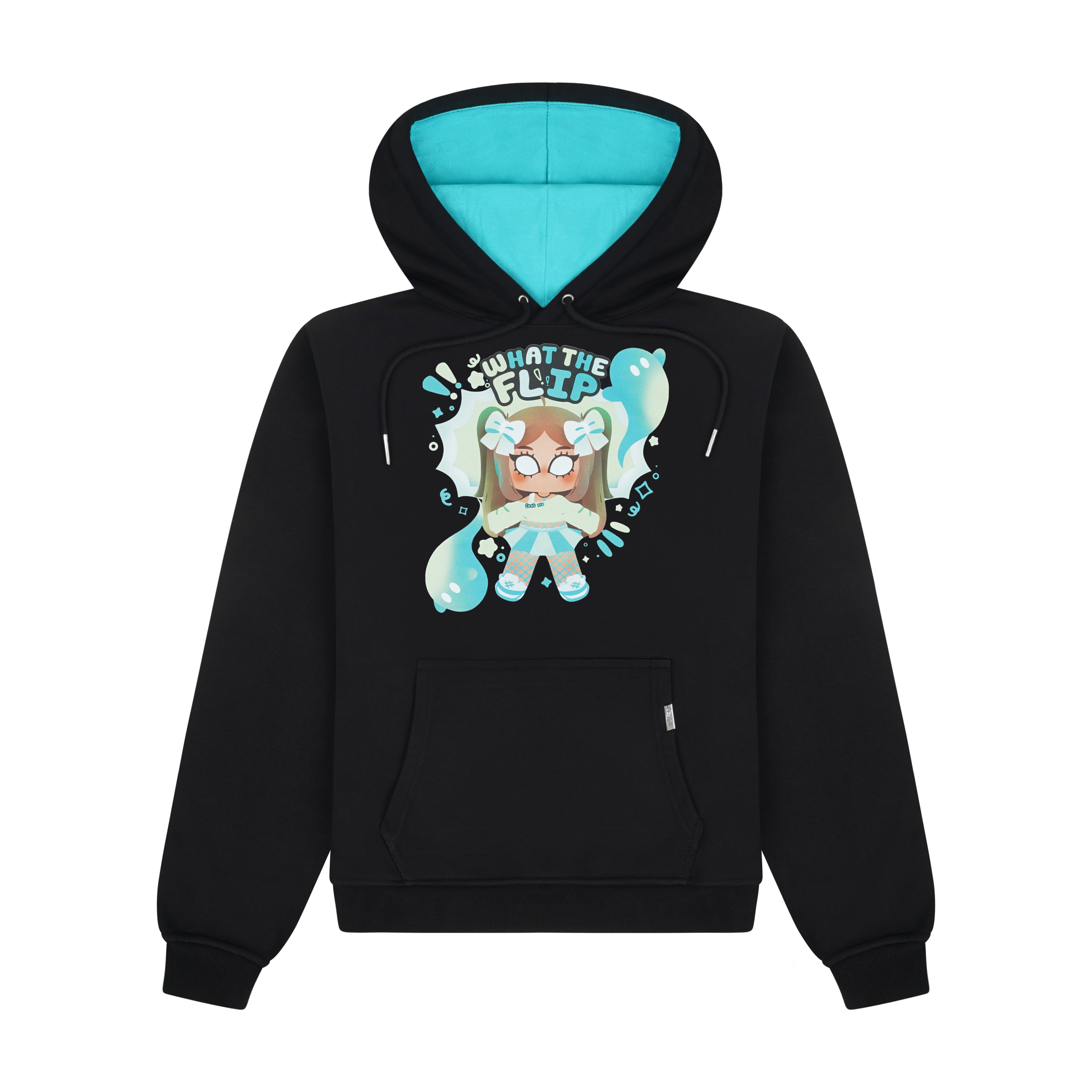 "WHAT THE FLIP" Oversized Graphic Hoodie