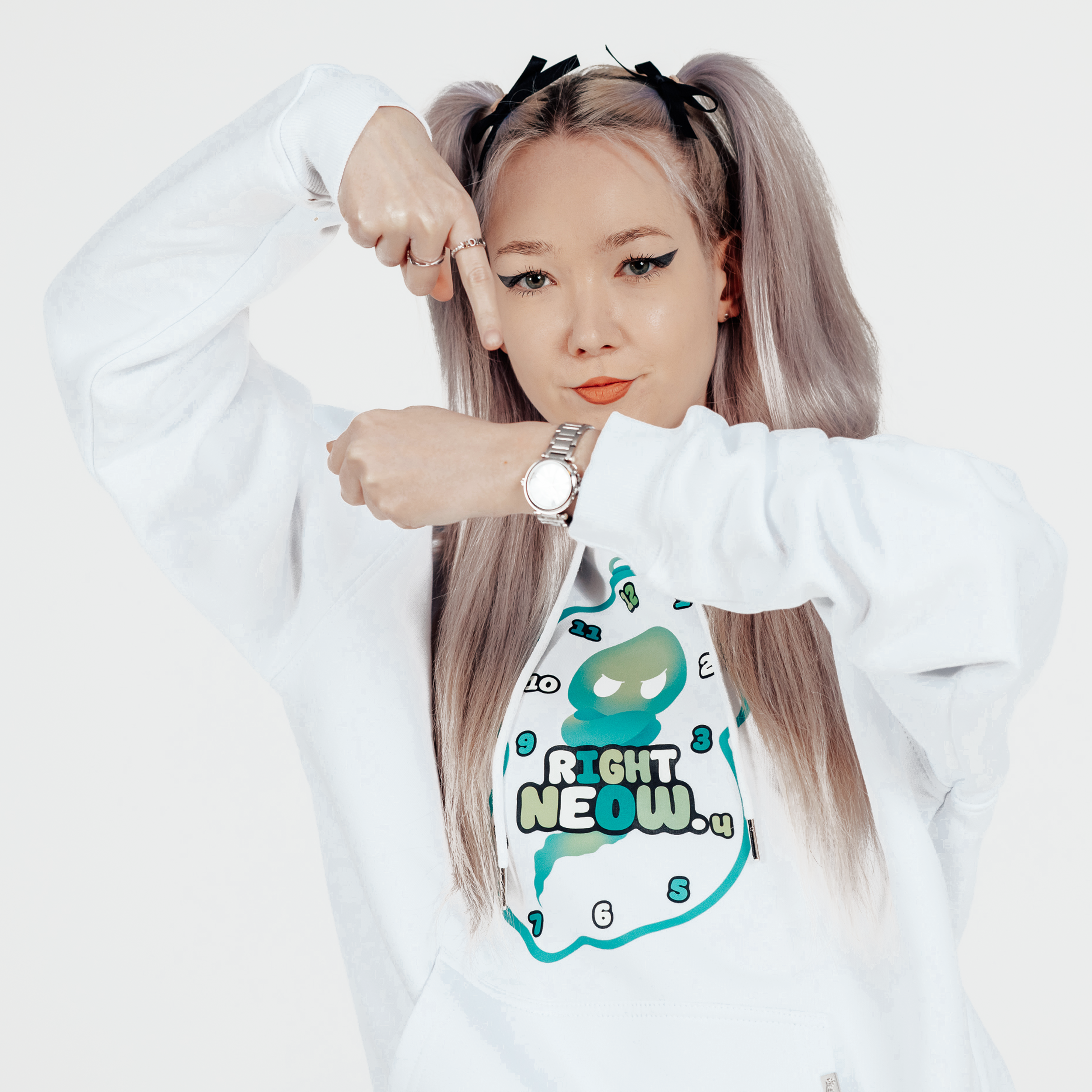 "RIGHT NEOW" Oversized Graphic Hoodie