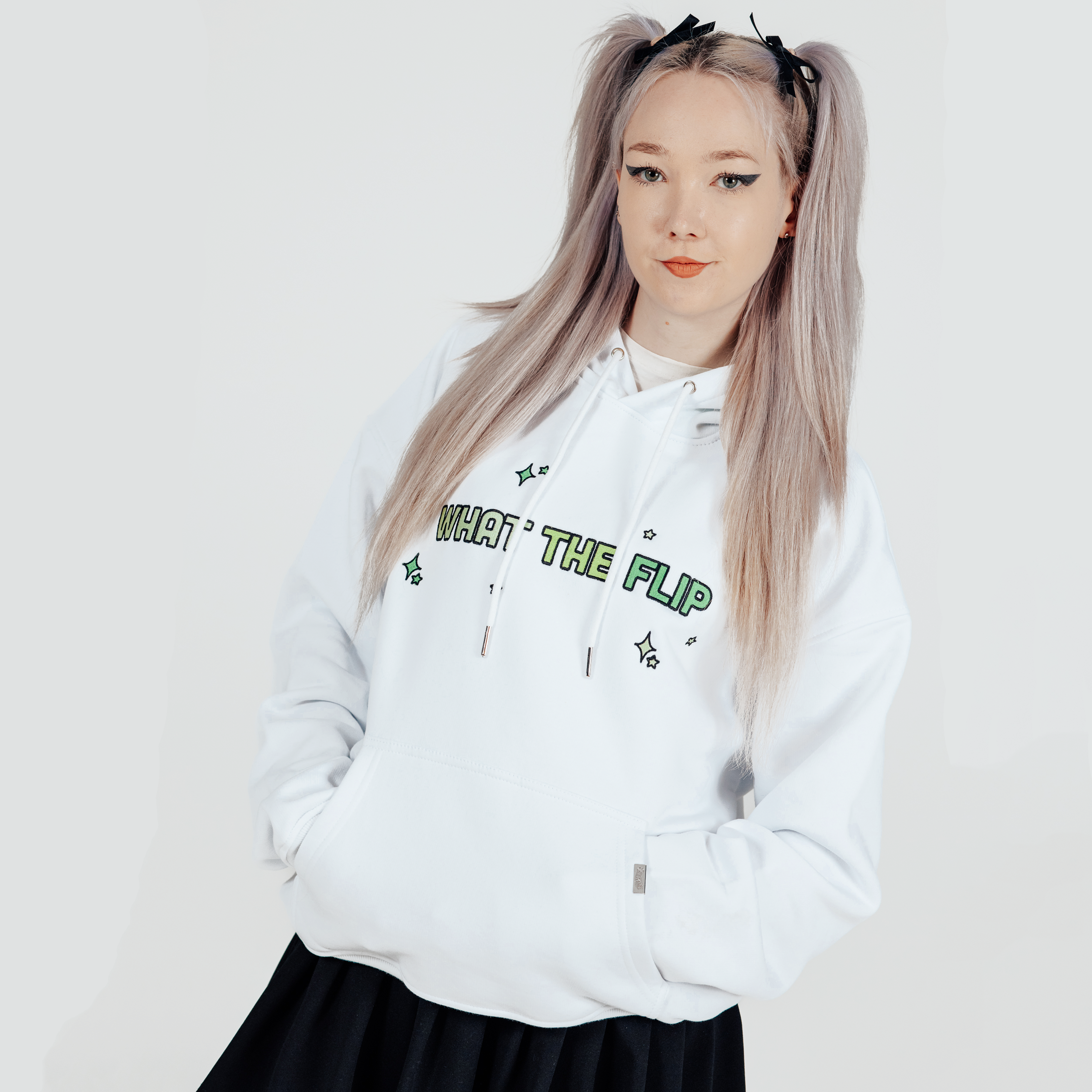 "WHAT THE FLIP" Oversized Hoodie